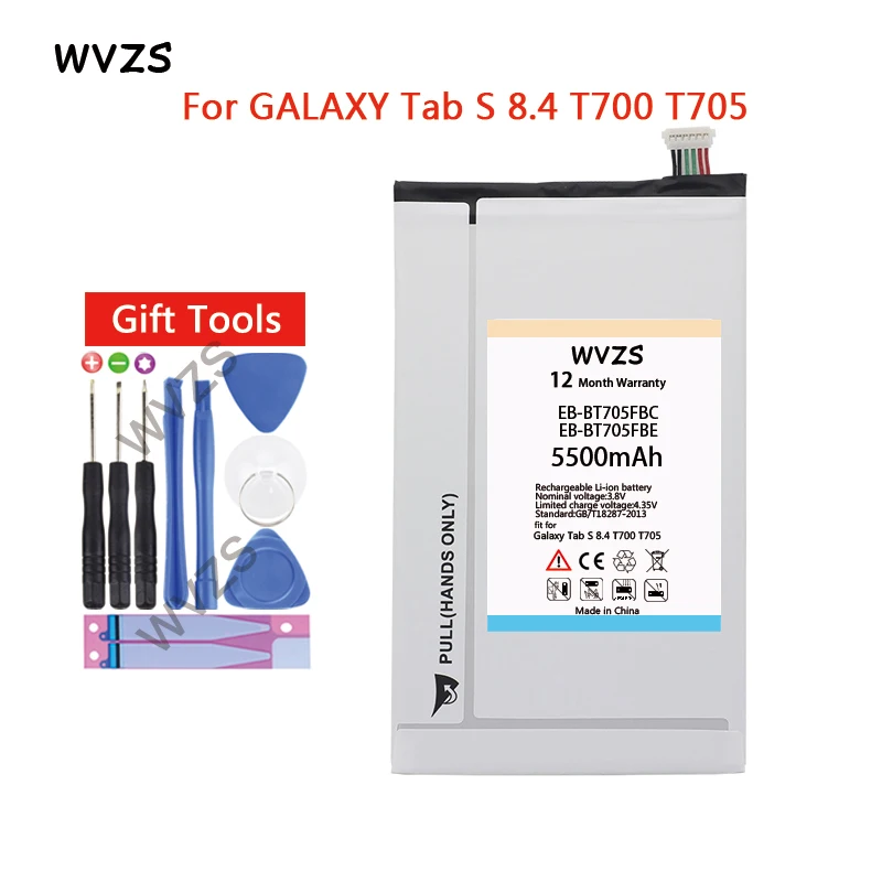 Wvzs 5500 мАч сменный аккумулятор EB BT705FBC BT705FBE для samsung Galaxy Tab S 8 4 T700 T705|Аккумуляторы