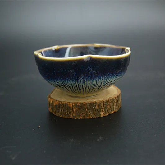 Высокотемпературная чайная чаша династии Сун с каплями масла глазурью речной