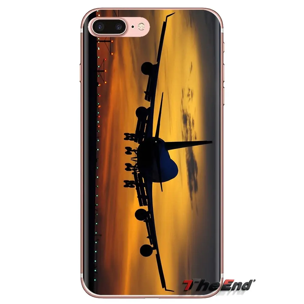 Boeing 747 летающий самолет закат для LG Spirit Motorola Moto X4 E4 E5 G5 G5S G6 Z Z2 Z3 G2 G3 C Play Plus мини