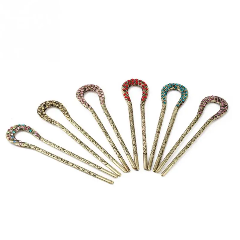 Женская заколка для волос в ретро стиле ювелирная антикварная бронзовая