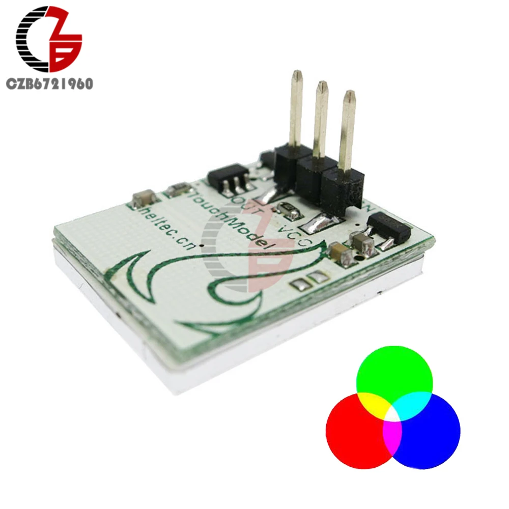 Емкостный сенсорный переключатель RGB светодиодный модуль датчика HTTM DIY электронная плата многоцветная защита от помех 3 в 5 в 6 в
