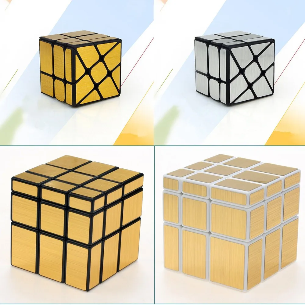 Оригинальная коробка зеркало 3x3x3 Кубик Рубика для профессионалов магия с глянцевым покрытием головоломка скоростной куб обучающие игрушки для детей Рождественский подарок