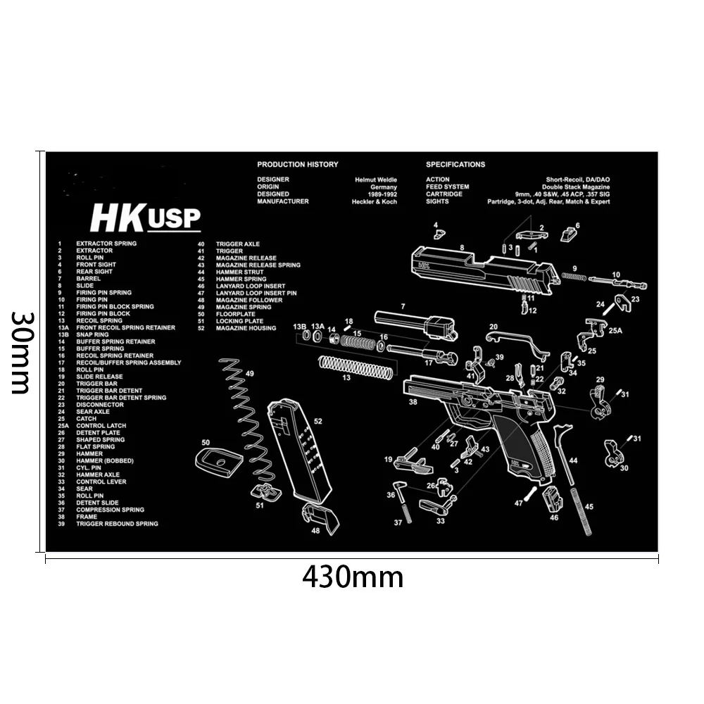 AR15 AK47 пистолет резиновые перчатки для уборки мат W/части схема и инструкции Armorers коврик для верстака коврик для мыши для Glock SIG P220 P226 P229 1911