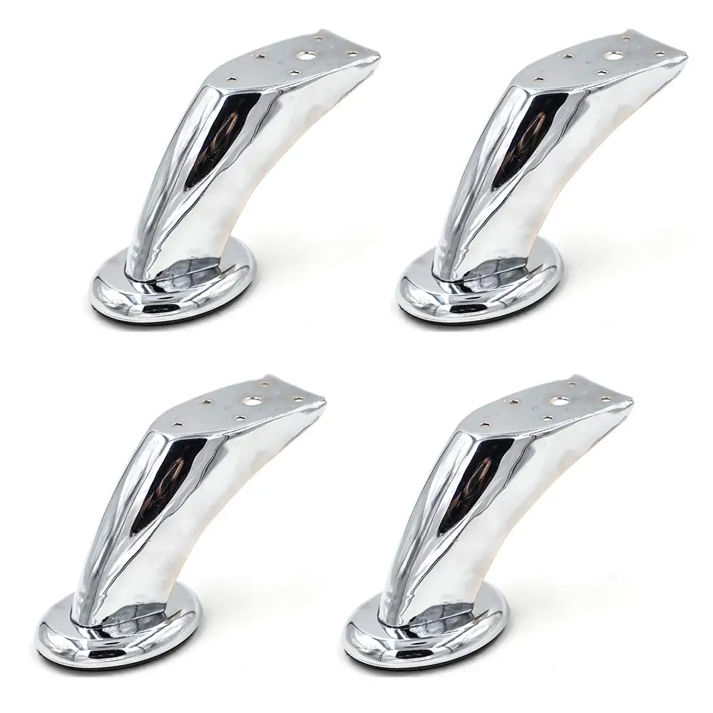 

Chrome Metal Sofa Leg Replacement Leg Chairs Wardrobe Feet Strong Chair Leg 120mm 4PCS