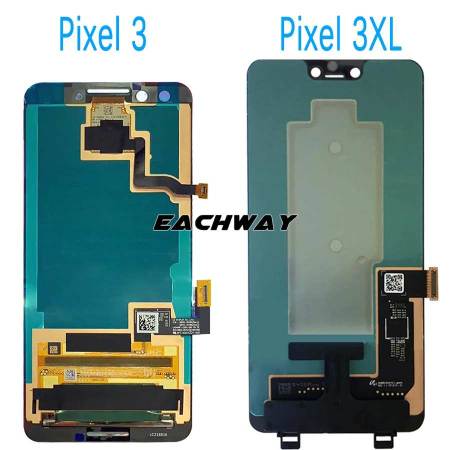Google Pixel 3 3XL ЖК-дисплей сенсорный P-OLED экран дигитайзер сборка запасная часть 5," Google Pixel 3 ЖК-дисплей+ рамка