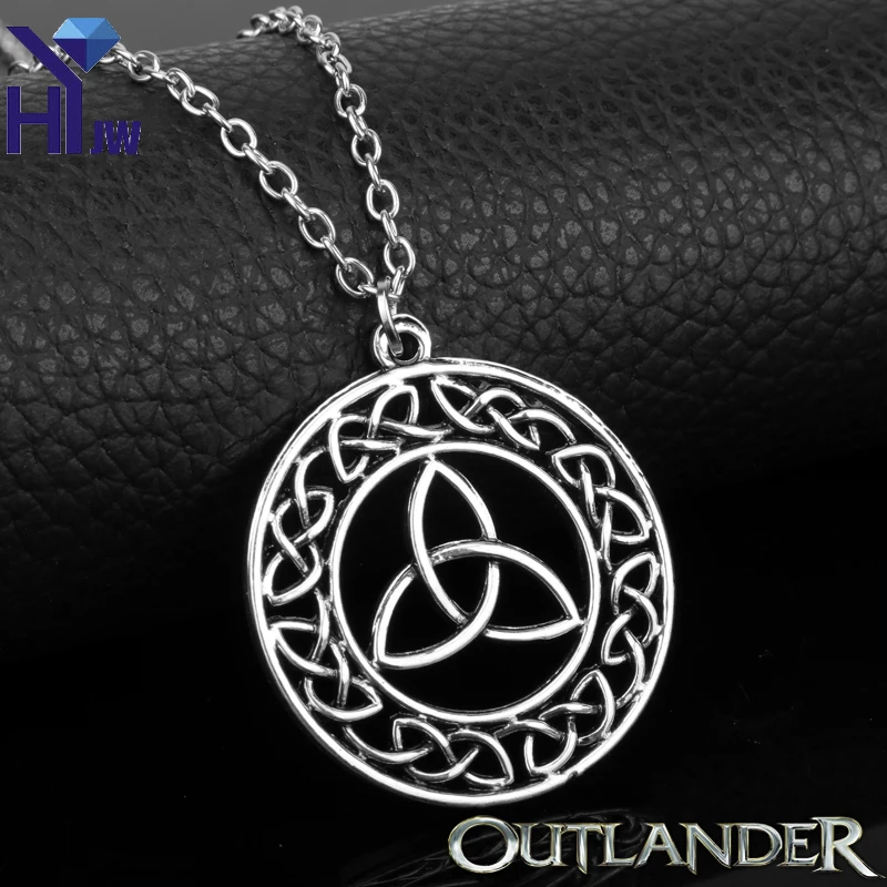 Винтажное ожерелье с кулоном HEYu Outlander кельтским узлом крестиком Троицей