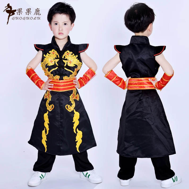 New children's classical dance costumes girls ink fan performance clothes exercise | Тематическая одежда и униформа