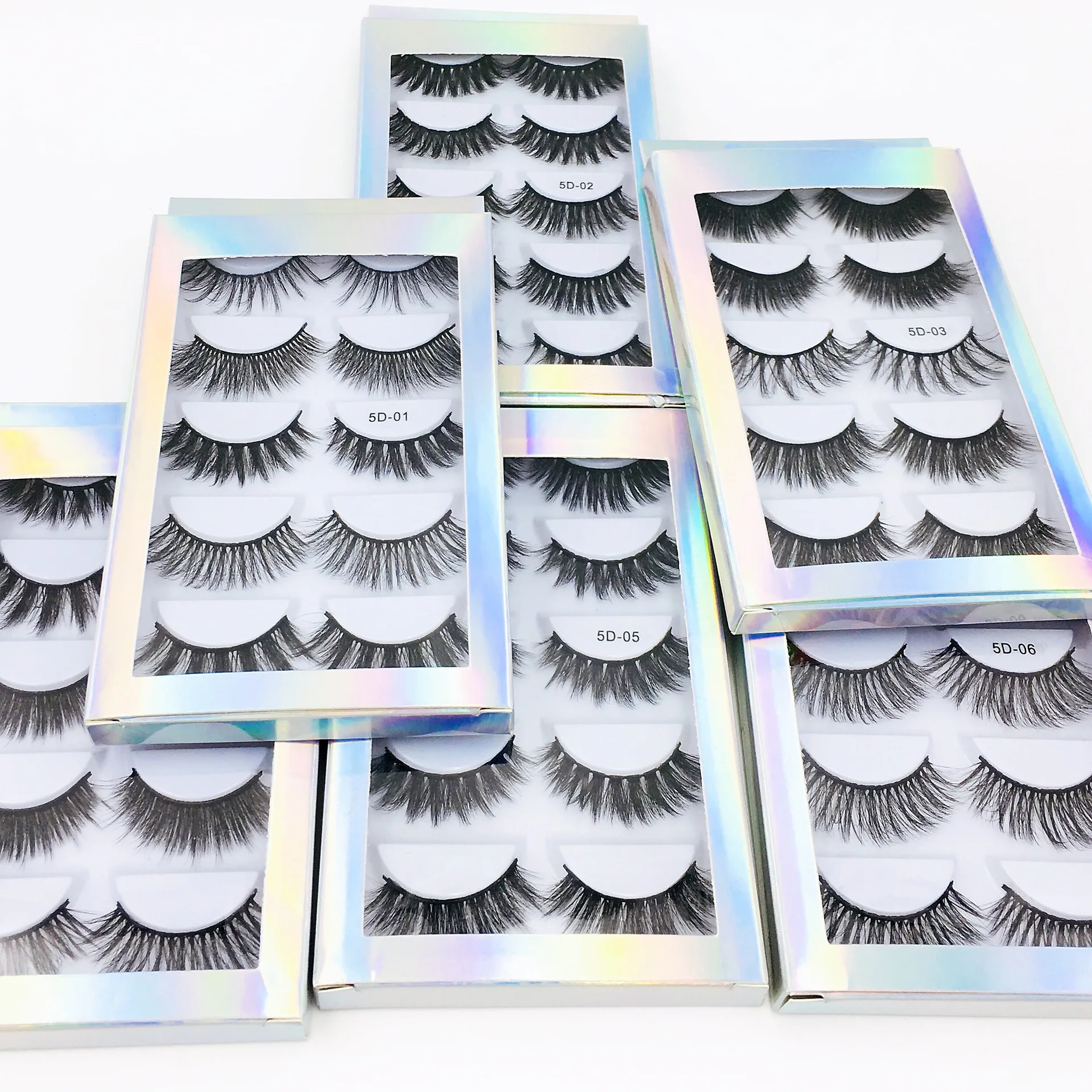 

5 Pairs False Eyelashes Natural Long 3d Faux Mink Hair Eye Lashes Strips Wispy Fluffy Crisscross Eyelash Extension Makeup Tools