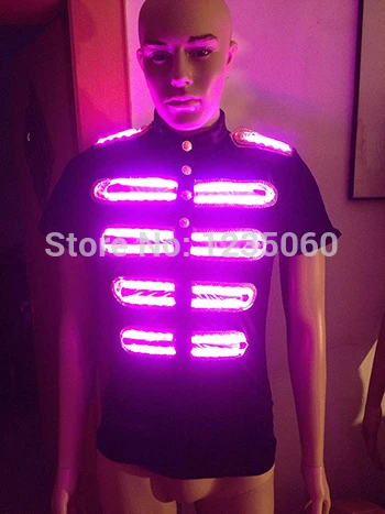 Модный разноцветный светодиодный костюм RGB для танцев выступлений светодиодная