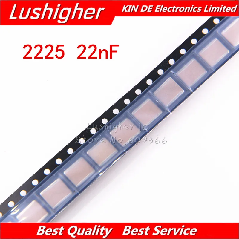 5 шт. керамический конденсатор 2225 22nF 223K 0 22 мкФ 1000V 1KV X7R 10% SMD|Конденсаторы| |