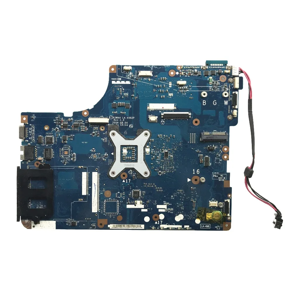 Материнская плата для ноутбука Toshiba satellite L550 L555 17 3 дюйма системная DDR3 KSWAA LA 4982P