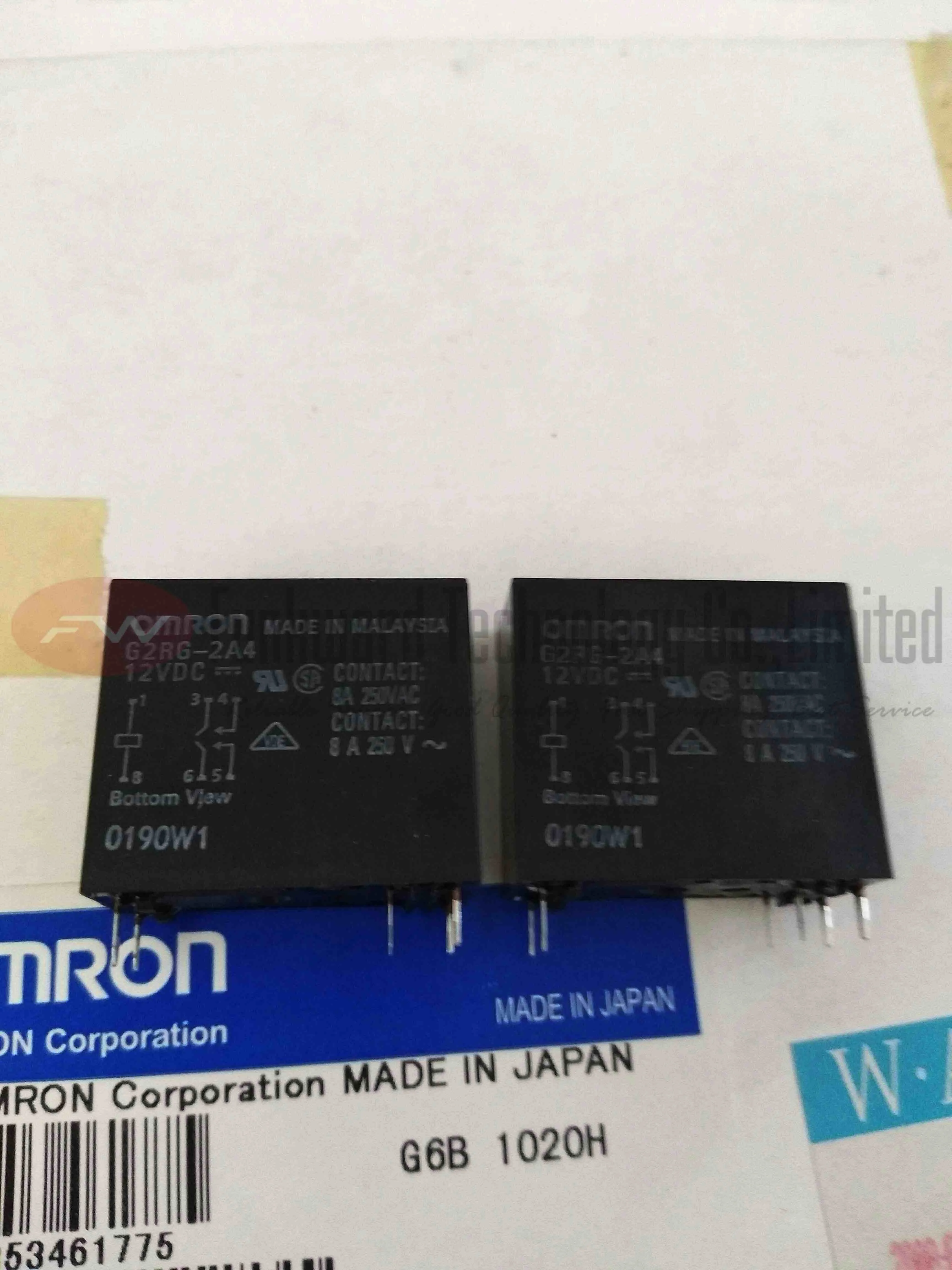G2RG-2A4-24VDC G2RG-2A4-12VDC Мощность реле 8A 250VAC 6 контактов