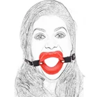 Ремешок для орального связывания camaTech, ремешок для орального связывания с открытым ртом, фиксация орального связывания, резиновое уплотнительное кольцо для губ, секс-игрушка для пар