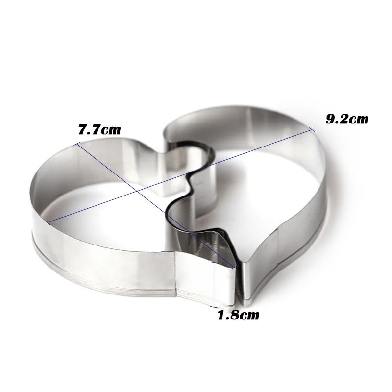Абрикосового цвета любви головоломки для нарезки печенья в виде 3D