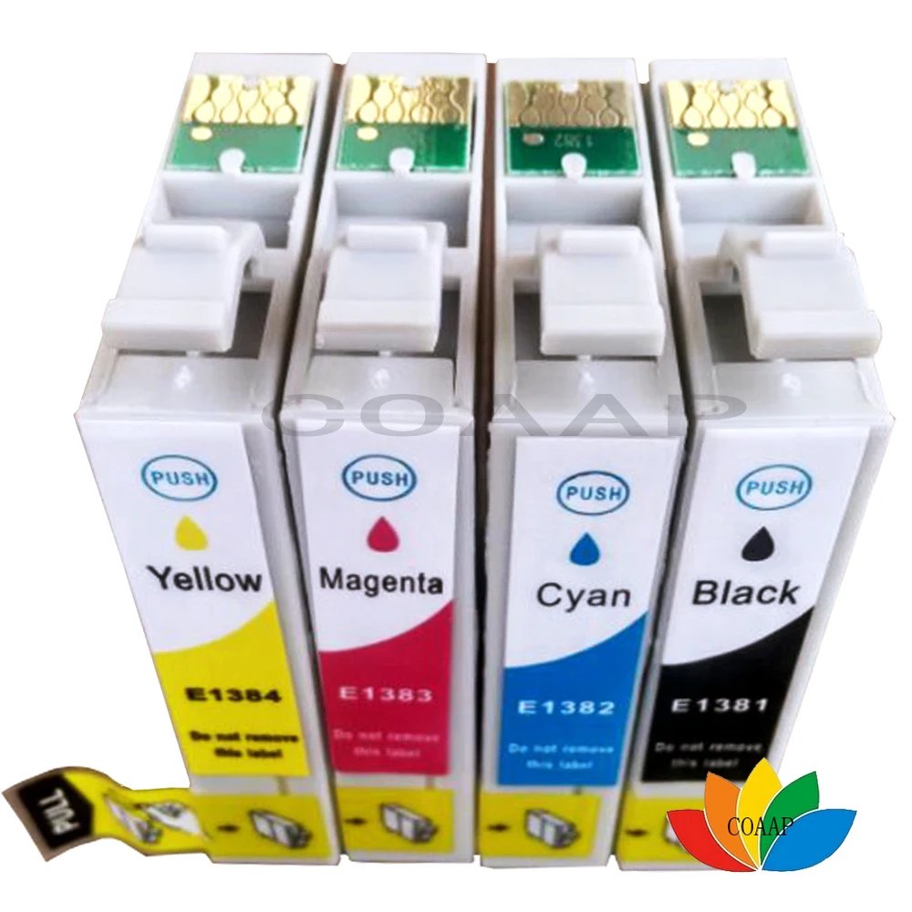 4 PCS T1381-T1384 Compatible Epson 138XL Ink Cartridge for Stylus NX420 NX230 T22 TX320F TX420W TX228