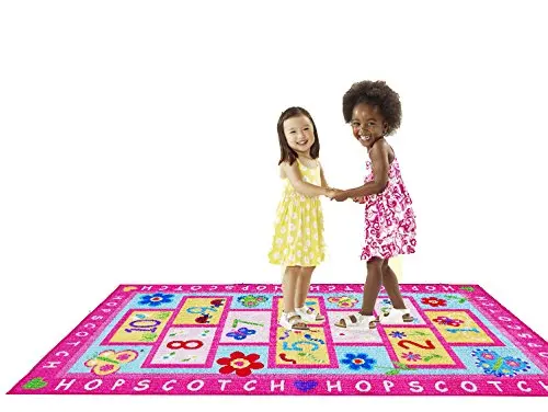 Детский Забавный коврик nos jumping игровой для девочек розовый без запаха на спине