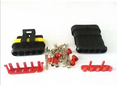 

5sets Waterproof 5 Pin Connector Plug Electrical Car Motorcycle HID