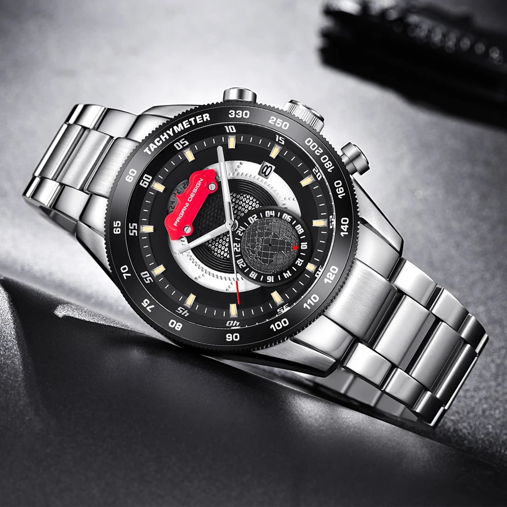 Элитный бренд PAGANI Дизайн Хронограф Спортивные часы Для мужчин Reloj Hombre полный