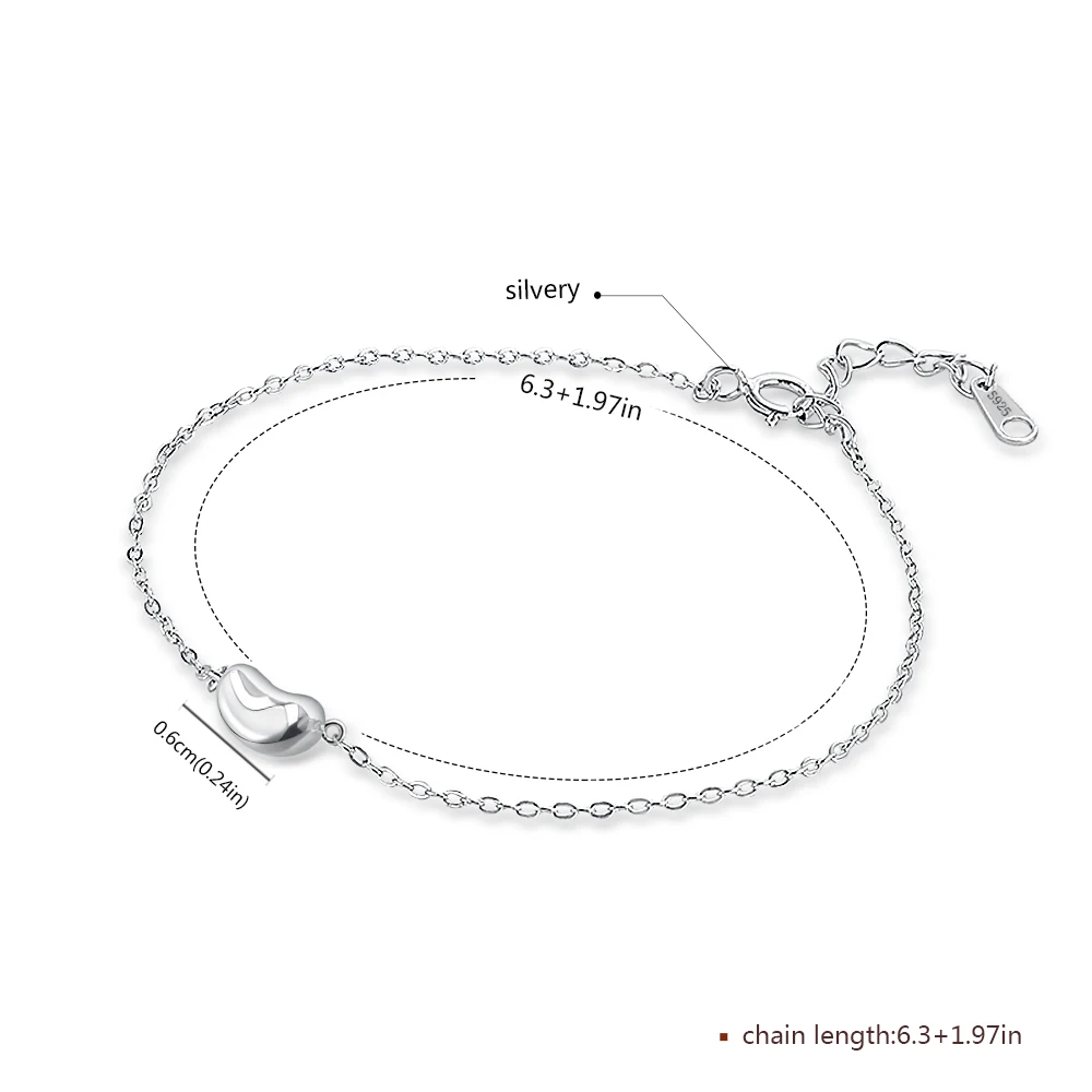 Звено цепи Смарт браслеты стерлингового серебра 925 BanglesBijoux En Argent для женщин