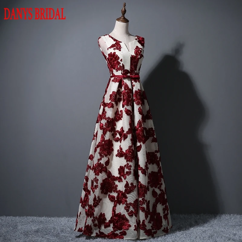 

Floral Long Evening Dresses Party A Line Women Custom Made Formal Evening Gowns Dresses On Sale abendkleider