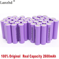 40pcslot 2019 new 100 original 3 7v 2600mah 26f rechargeable 18650 li ion battery real capacity icr18650 batteries
