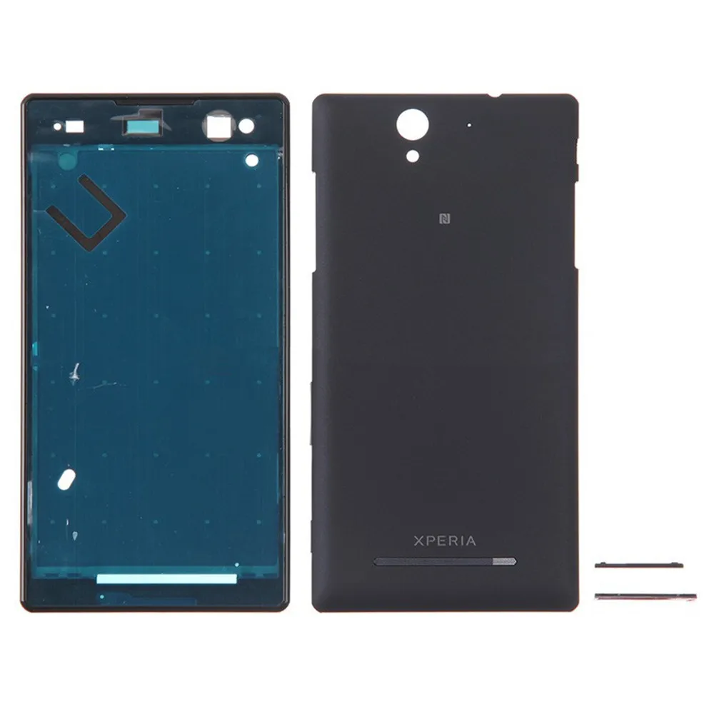 Для sony Xperia C3 S55U D2502 D2503 D2533 полный корпус передний корпус ЖК-рамка пластина+ Замена двери батареи