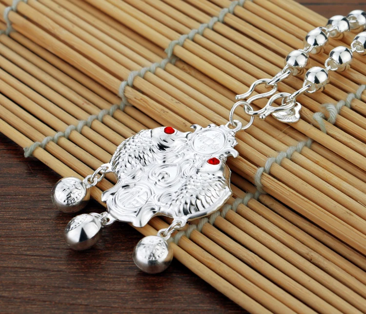 Ожерелье цепочка из серебра 925 пробы с подвеской крестом Винтажный стиль