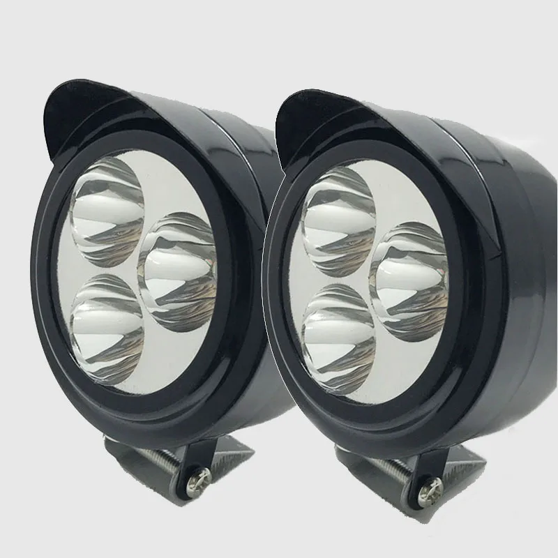 2 шт. фара для мотоцикла LED 12 в 9 Вт 6000 К супер яркий мотор прожектор ночного