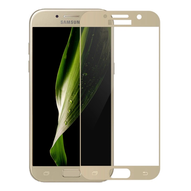 Для samsung Galaxy A5 полное покрытие экрана протектор 9H закаленное стекло защитное покрытие защитная пленка на 5 7 A520 A520F - Цвет: Gold