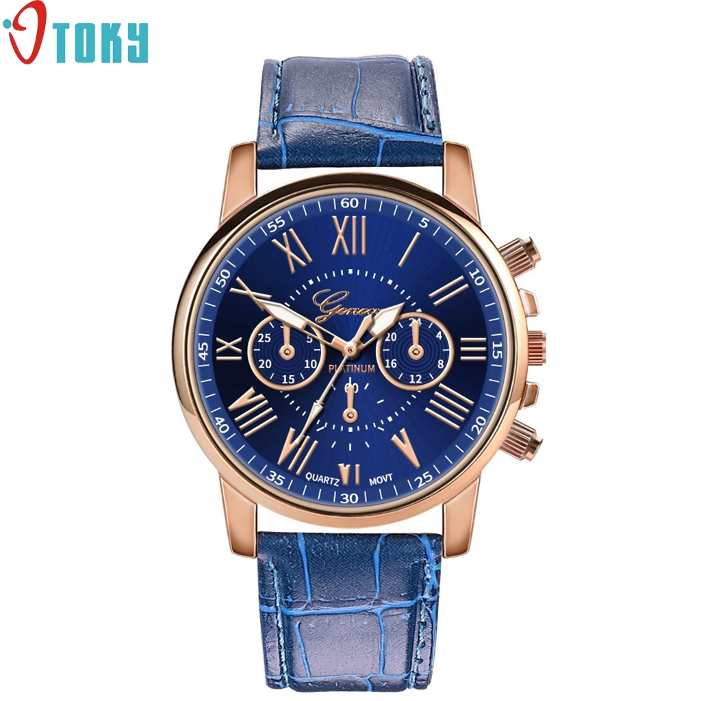 OTOKY Women's Fashion Stainless Steel Quartz Analog Wrist Watch Luxury Vintage Leather Strap Ladies Casual feminine | Наручные часы