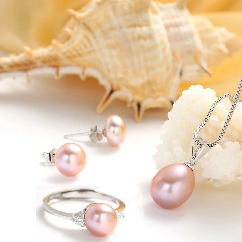 Низкая цена Ювелирные изделия из жемчуга (один кулон одна пара Серьги одно