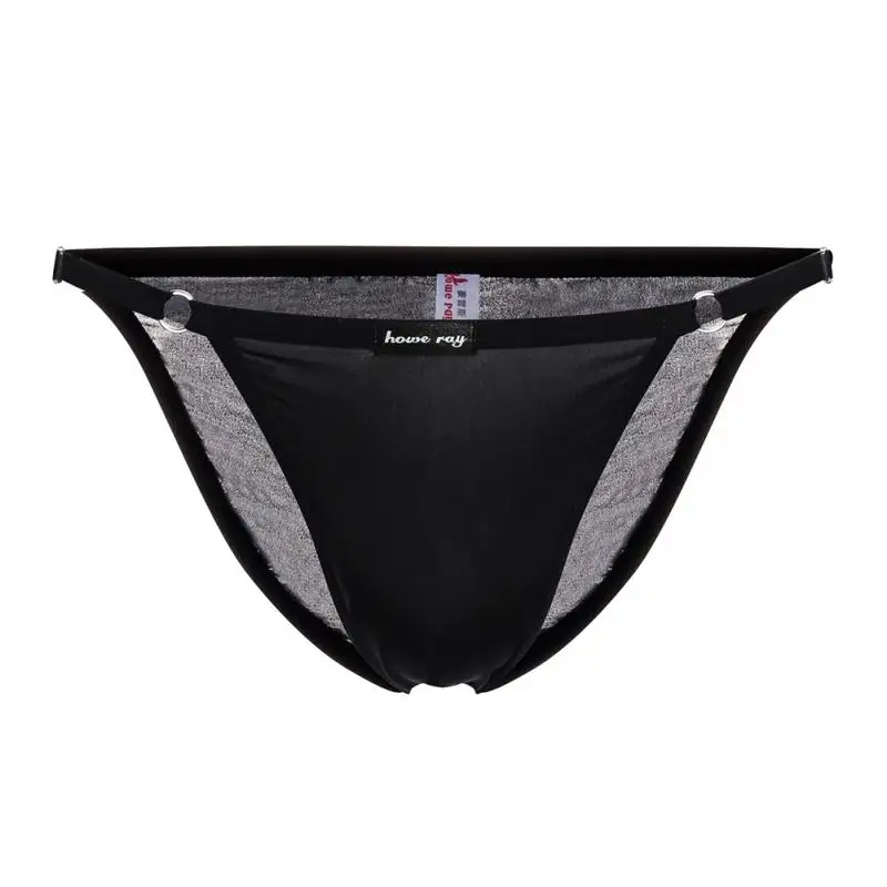 Мужское нижнее белье с заниженной талией шелковые сексуальные трусы бикини