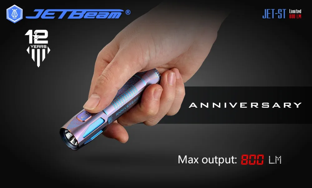Jetbeam JET-ST CREE XP-L HI 800LM Ограниченная серия титановый фонарик