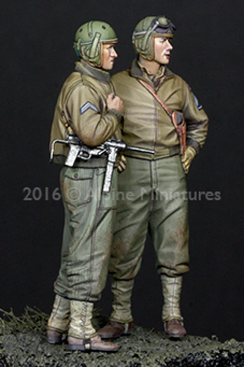 Набор бронированных дивизионов 1/35 США 2 фигурки полимерная модель солдата GK