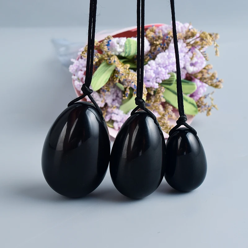 3 шт. черное обсидианское яйцо для тренировки вагины Кристалл Кегеля упражнения