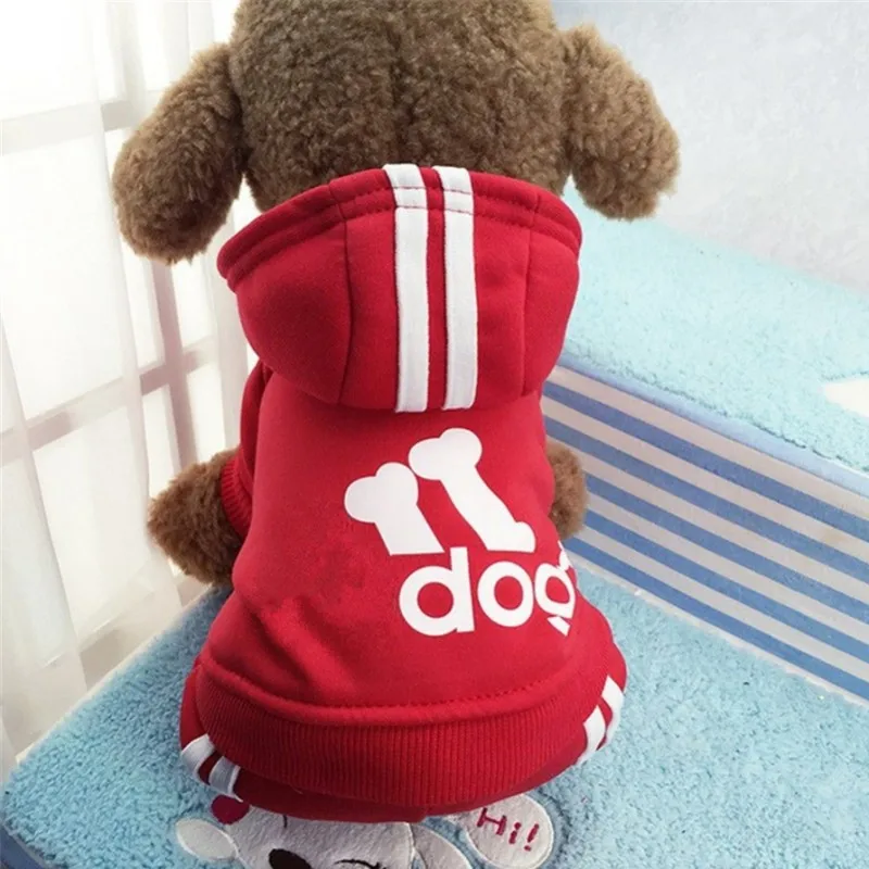 Red Новая одежда для собак зимняя одежда для домашних животных комбинезон для маленьких собак чихуахуа теплая толстовка для собак куртка для домашних животных Костюм для собак - Цвет: Red