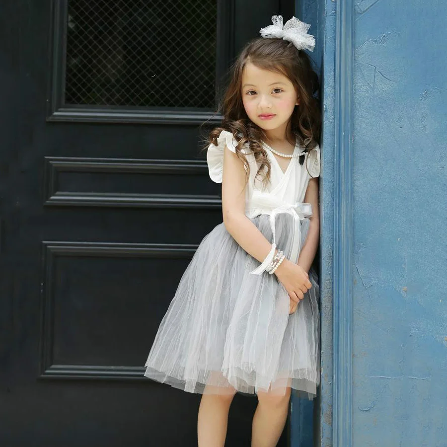 Summer 2020 Baby Girls Clothes Infant Child Party Wedding Dress Lace Bow Children's Princess Tutu Dresses Kids | Детская одежда и
