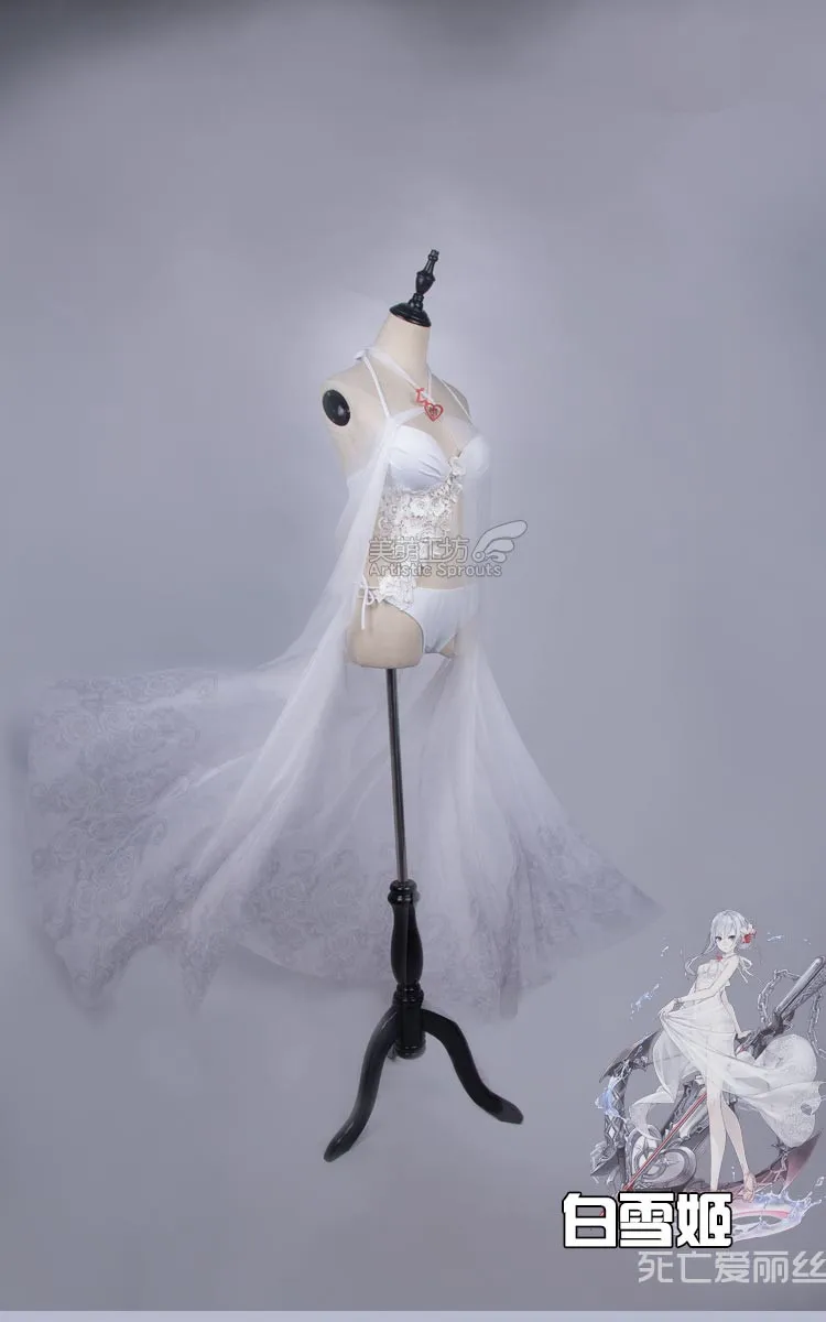 {STOCK}SINoALICE снежно-белый купальник костюм для косплея летний комплект сексуального