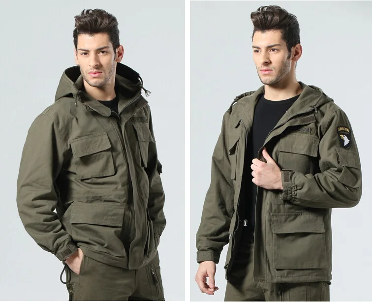 Мужская немецкая Военная тактическая куртка хлопок ветрозащитный Тренч армейская Одежда Размер M-3XL