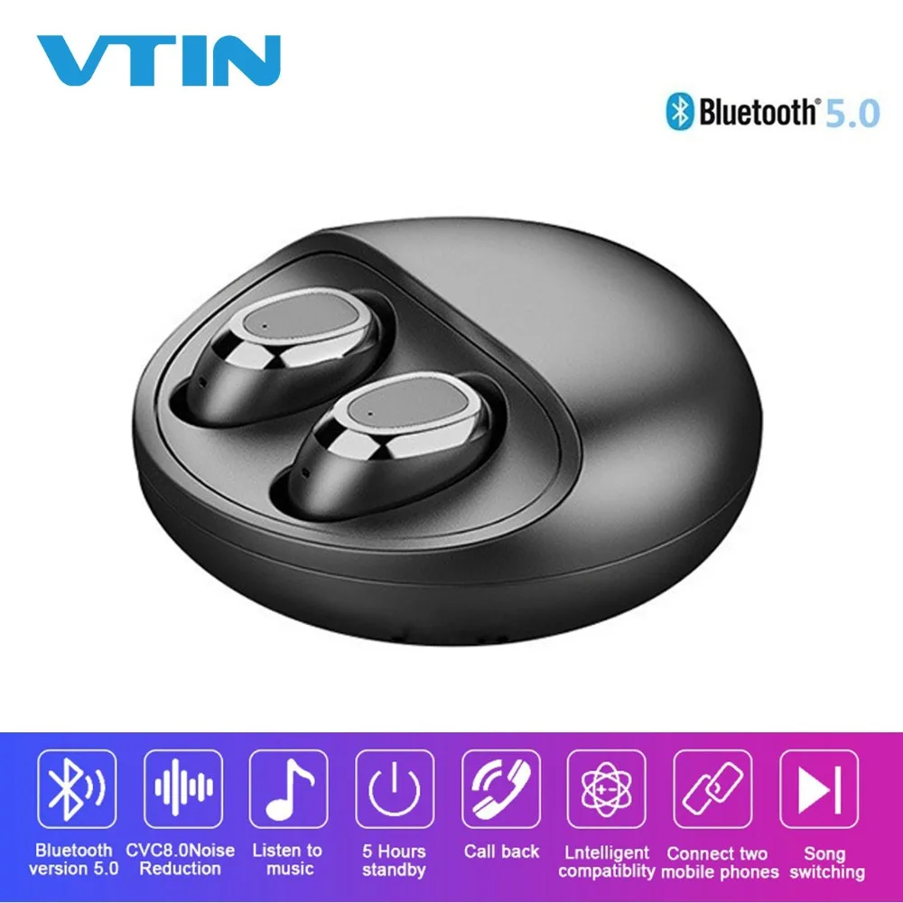 Новые Bluetooth 5 0 наушники с кристально чистым микрофоном беспроводные бинауральные
