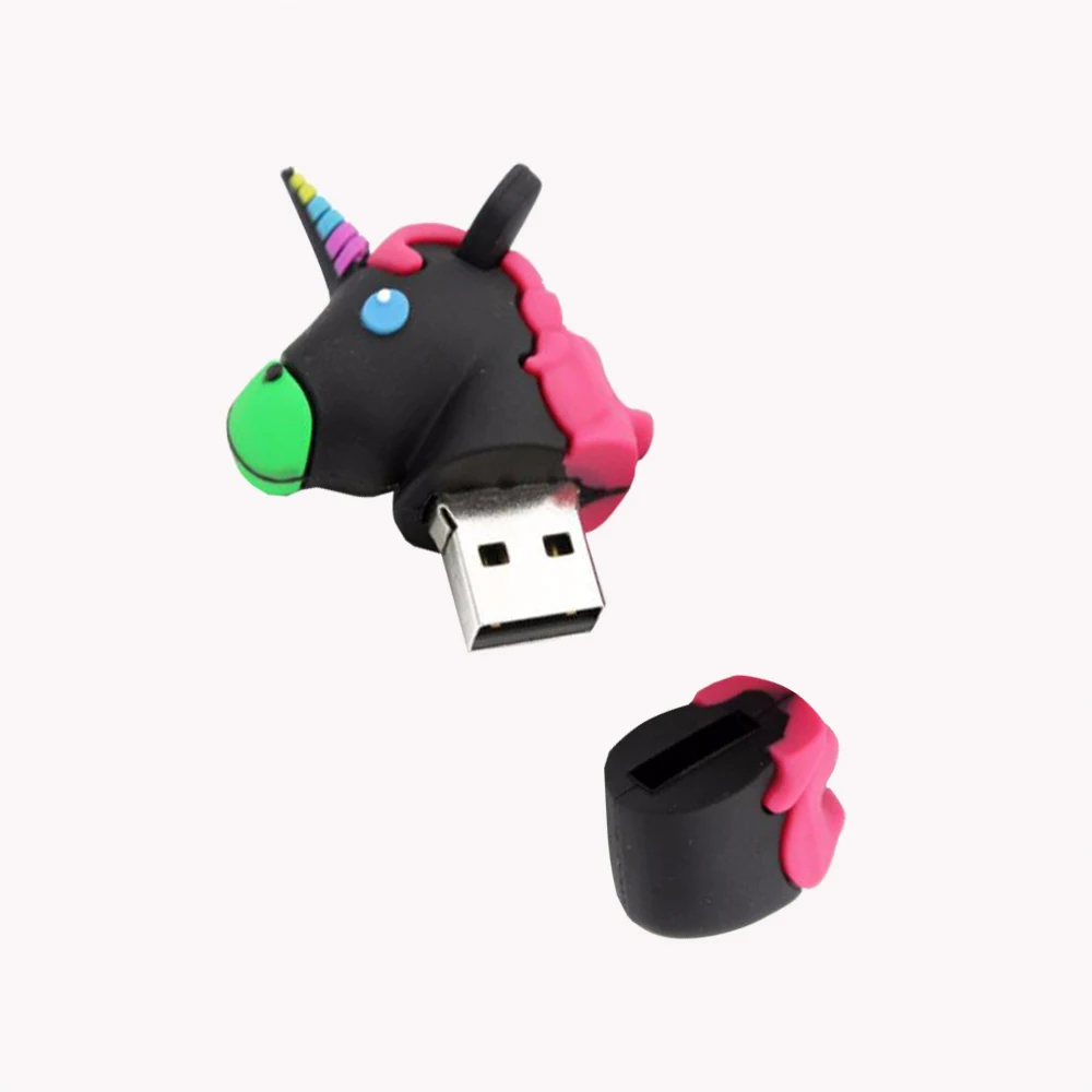 Флеш накопитель с рисунком единорога белого цвета мини Usb флеш реальная емкость