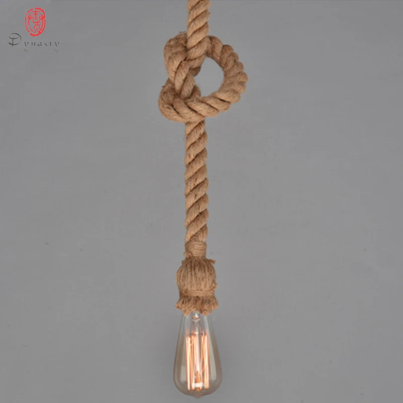 Подвесной ретро светильник с династией плетеная веревка ручной работы сделай