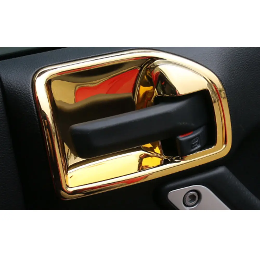 Car-styling Interior Door Handle Bowl Cover Trim Chrome ABS Sticker For Jeep Wrangler Rubicon JK 2011-16 2 Doors Car Accessories |