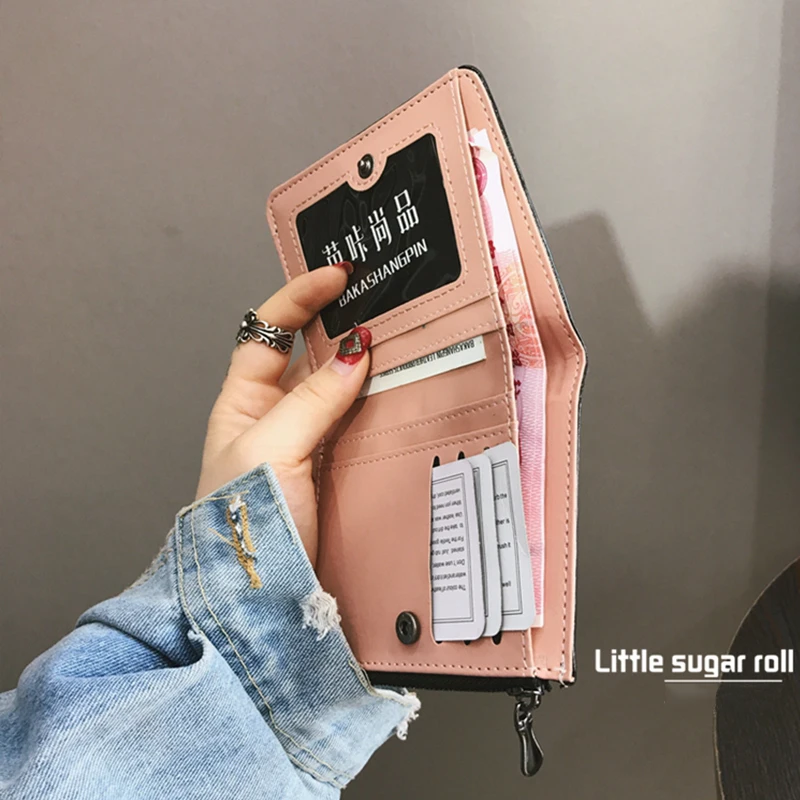 2018 Винтаж Portefeuille роковой Флора вышивка Carteira Feminina PU кожа Cartera Mujer Короткие Тонкий