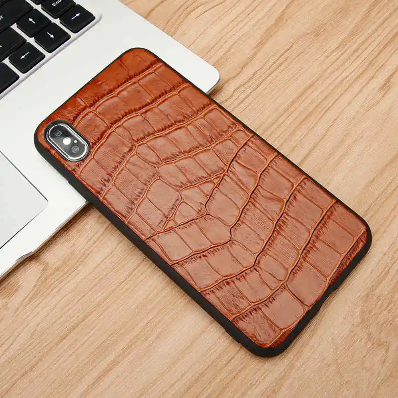 brown Чехол из натуральной кожи для Iphone X 11Pro чехол для 11 Pro XS Max чехол анти защита от падения Coque для Iphone 11 XR чехол Корпус - Цвет: brown