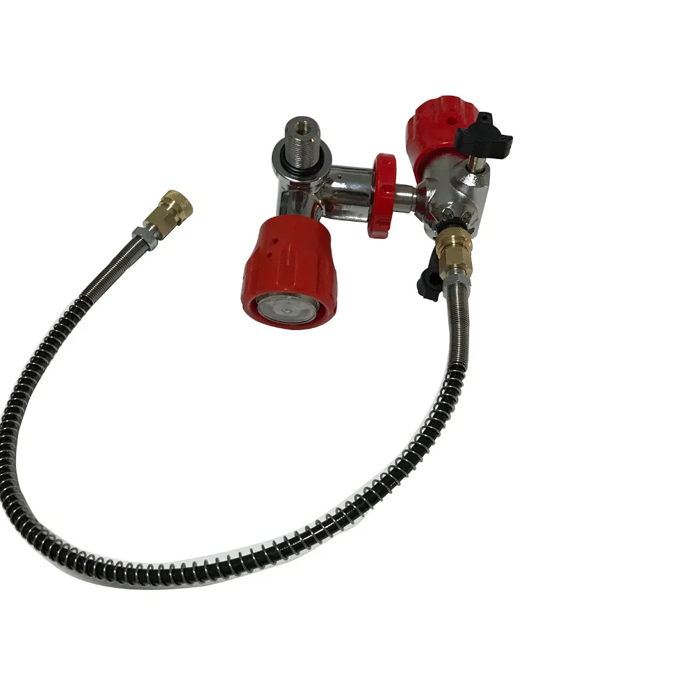 Verkauf AC101 Paintball Carbon Faser HPA Air Tank Ventil Mit Füllung Station Schnell Anschluss Ventil Adapter Gewinde M18 * 1,5 Für PCP Luft