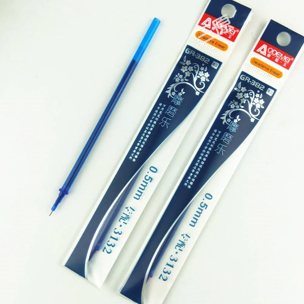12Pcs/Set Office Gel Pen Erasable Refill Rod Magic 0.5mm Blue Black Ink School Stationery Writing Tool Gift | Канцтовары для офиса