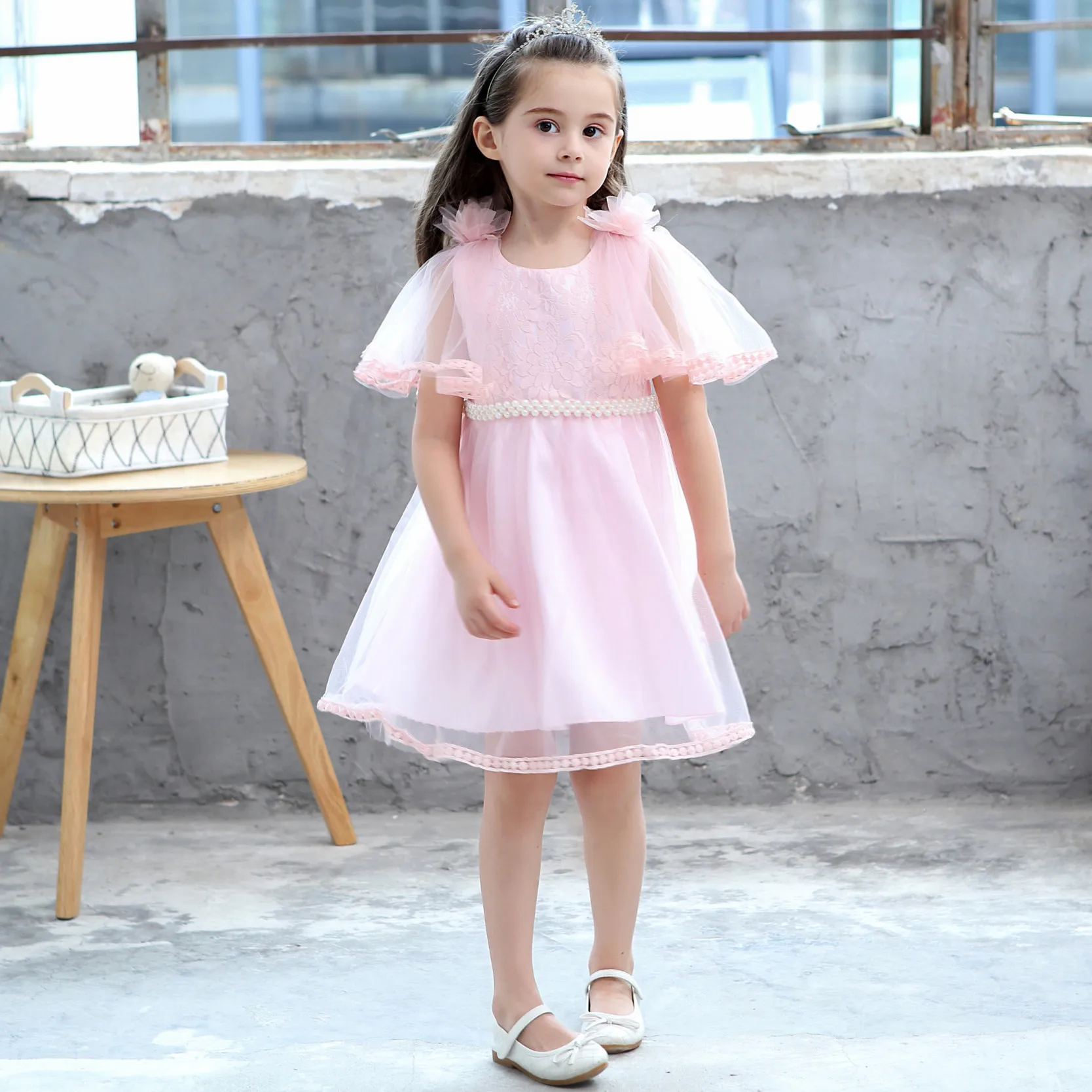 Рождественское платье цельнокроеное для девочек костюм принцессы на День