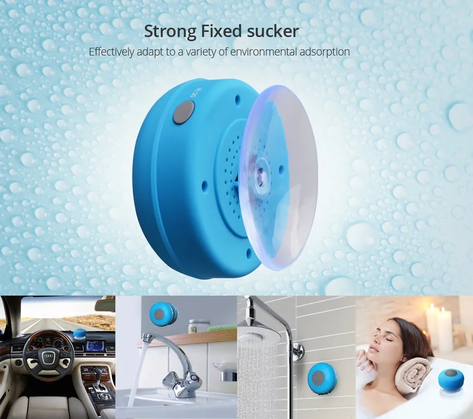 Wearpai мини Портативный сабвуфер душ Беспроводной Водонепроницаемый Bluetooth Динамик