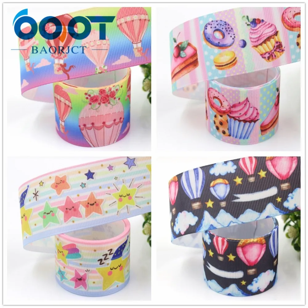 OOOT BAORJCT I-19426-1099, 1-1/", 10 ярдов мультфильм тепловой передачи печатных корсажные ленты, лук крышка DIY аксессуары украшения